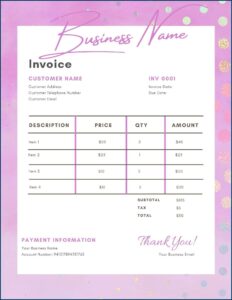 Printable Invoice Template
