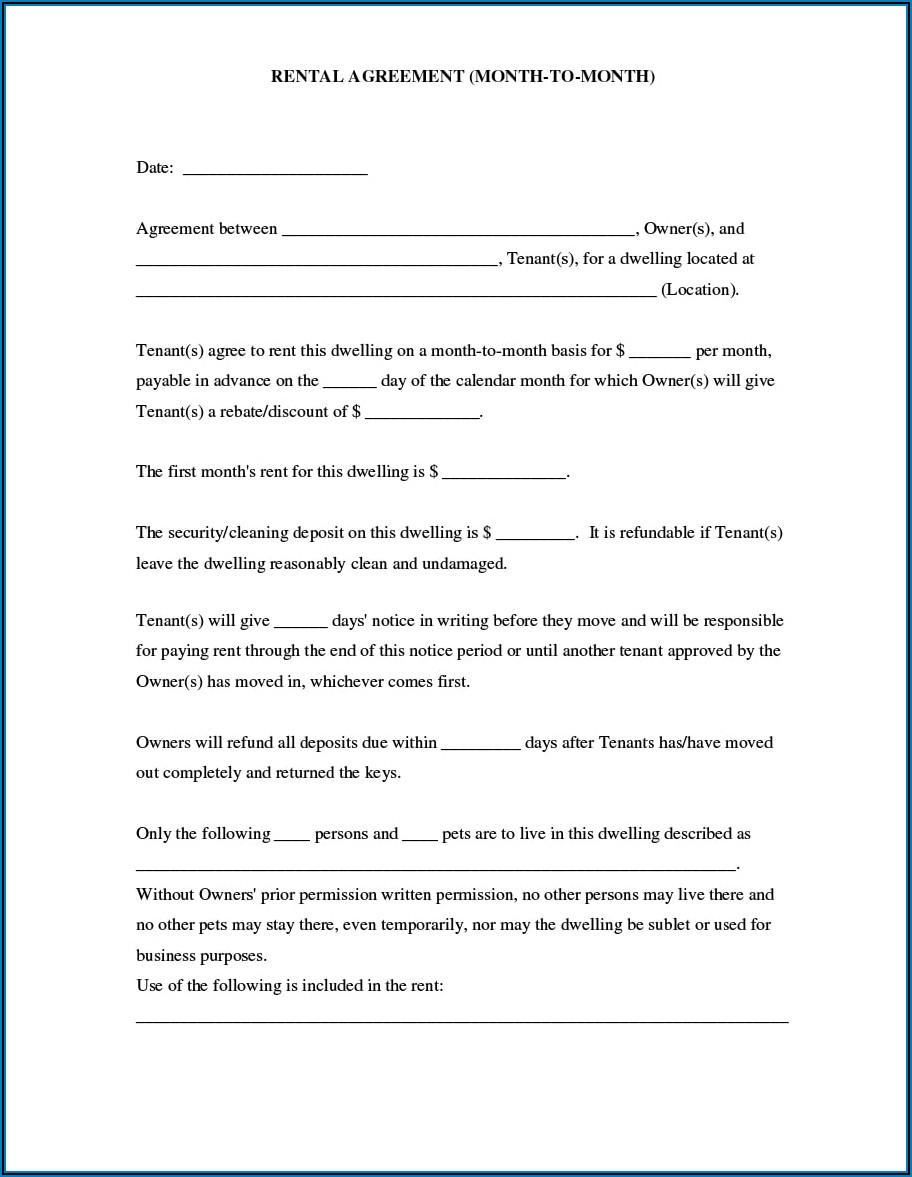 Printable Party Rental Contract Template