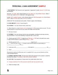 Private Mortgage Agreement Template Florida