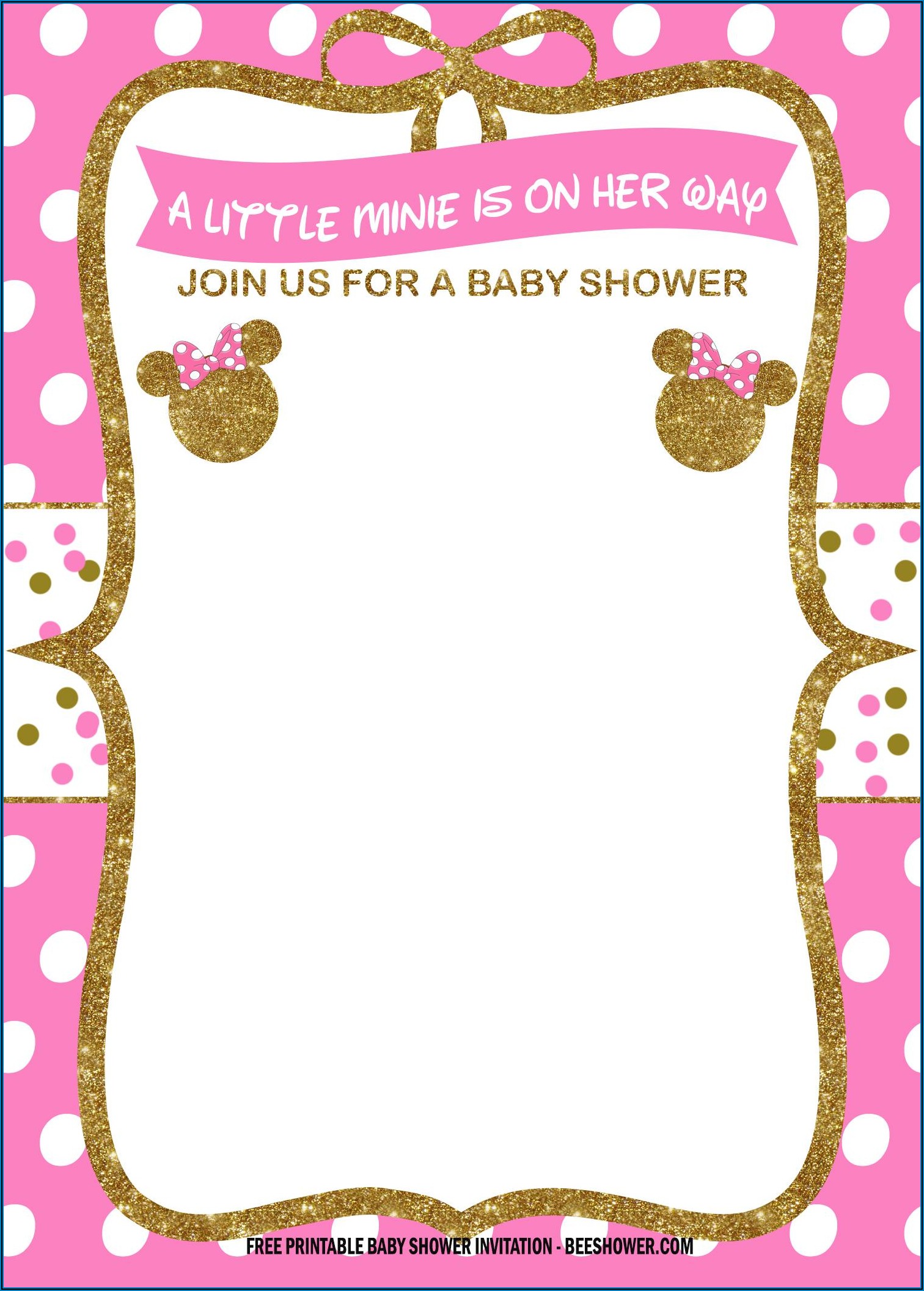 Purple And Gold Baby Shower Invitations Templates