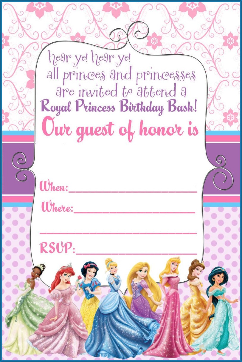Purple Princess Baby Shower Invitations Templates
