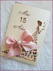 Quince Invitations Red And Gold