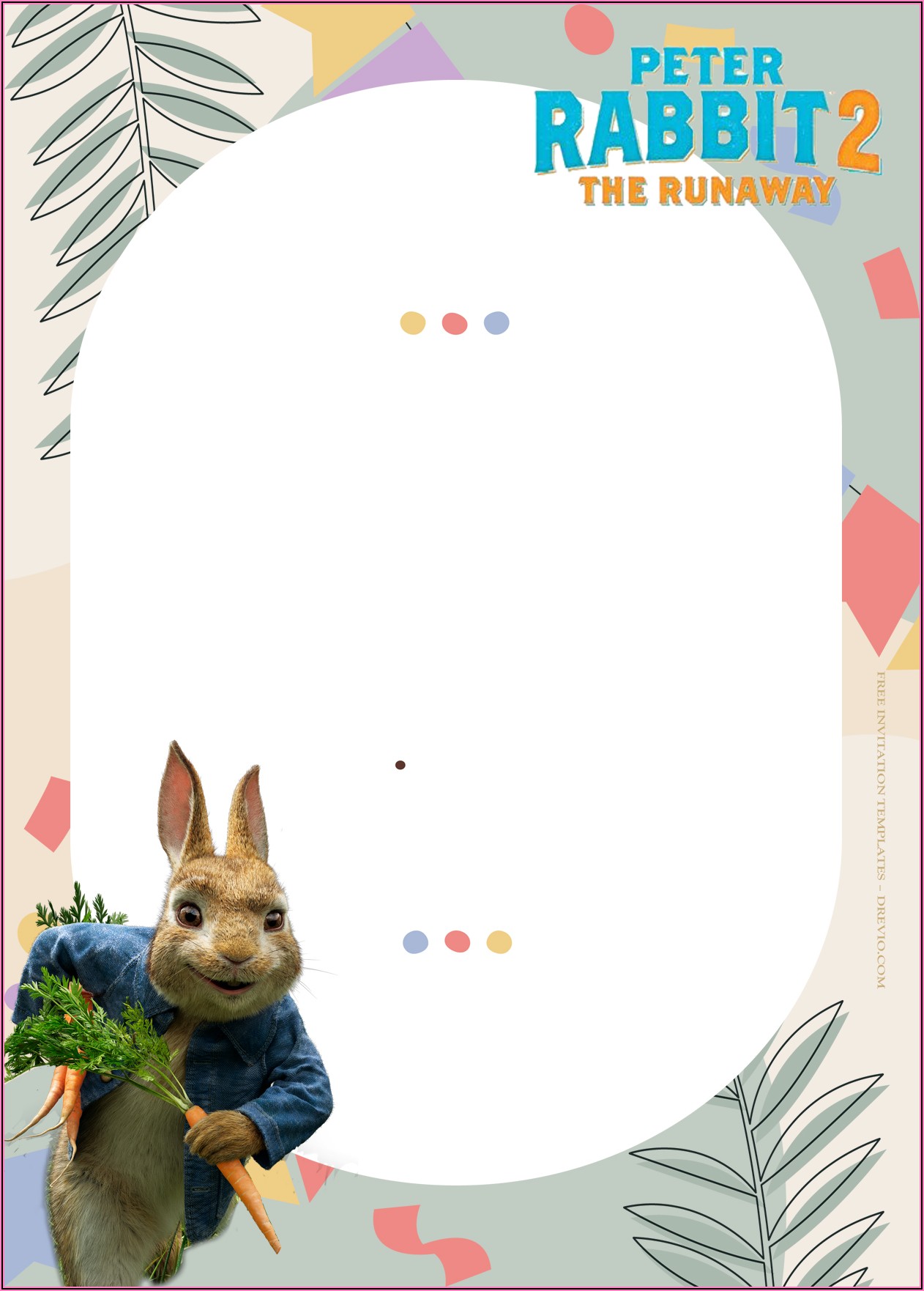 Rabbit Birthday Invitation Templates
