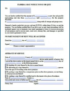 Rental Eviction Notice Template