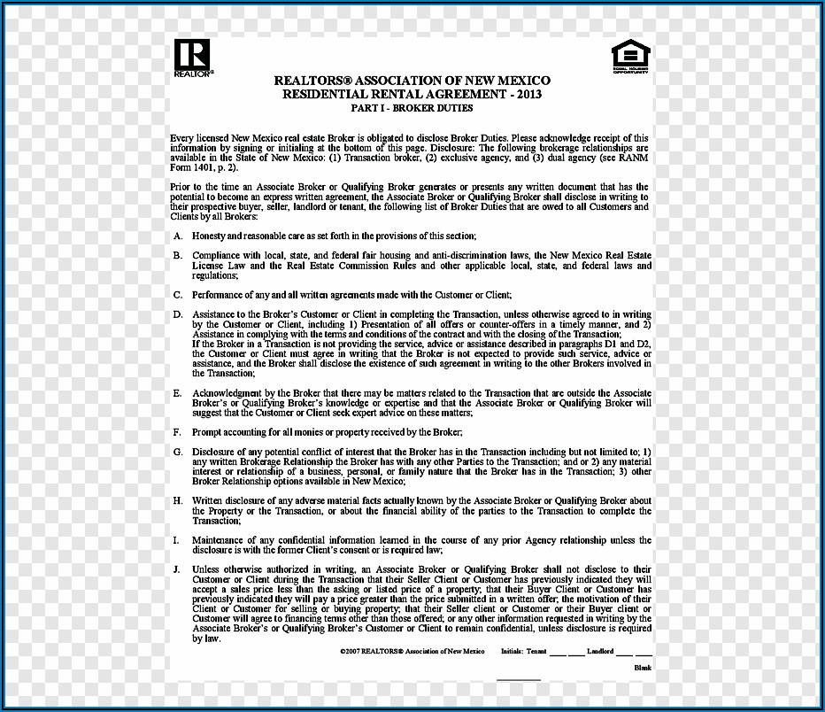 Rental Home Lease Agreement Template