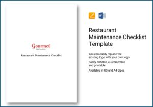 Restaurant Maintenance Checklist Template