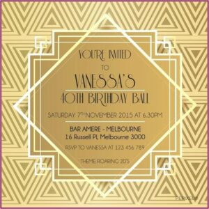 Roaring 20 Invitation Templates Free