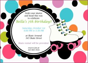 Roller Skate Invitations Template Free