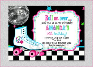 Roller Skating Birthday Invitations Free Printable