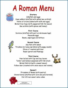 Roman Banquet Menu Template