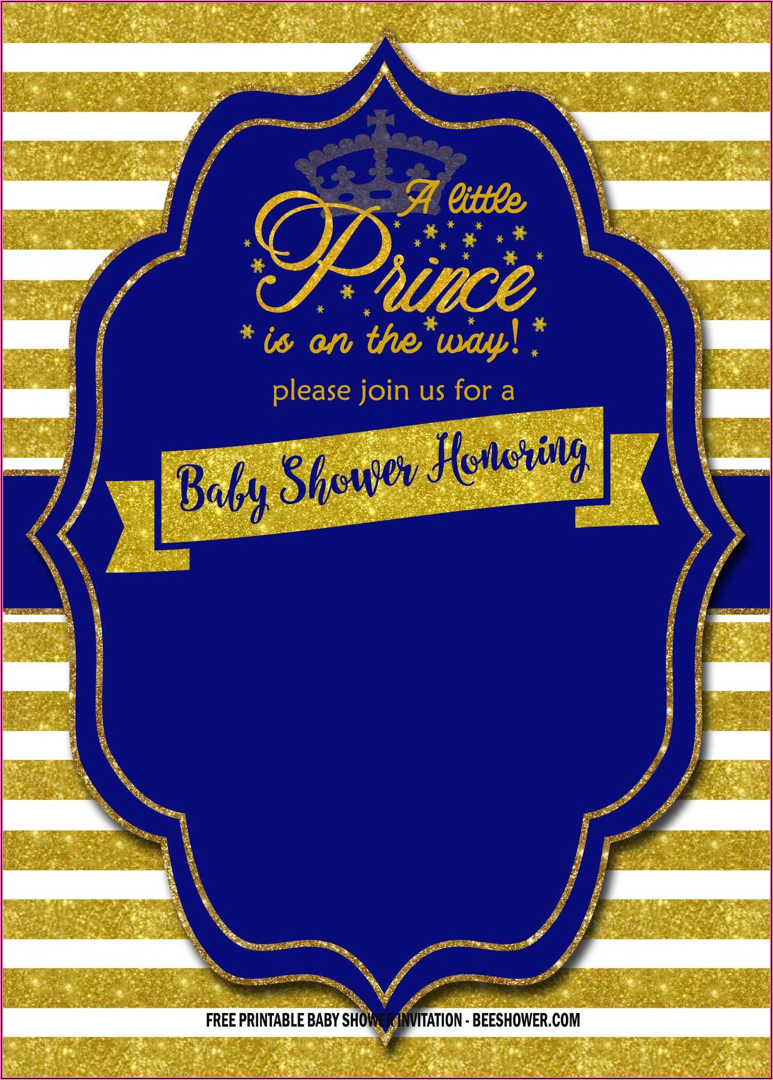 Royal Blue And Gold Invitation Templates Free