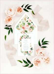 Rustic Watercolor Floral Wedding Invitations