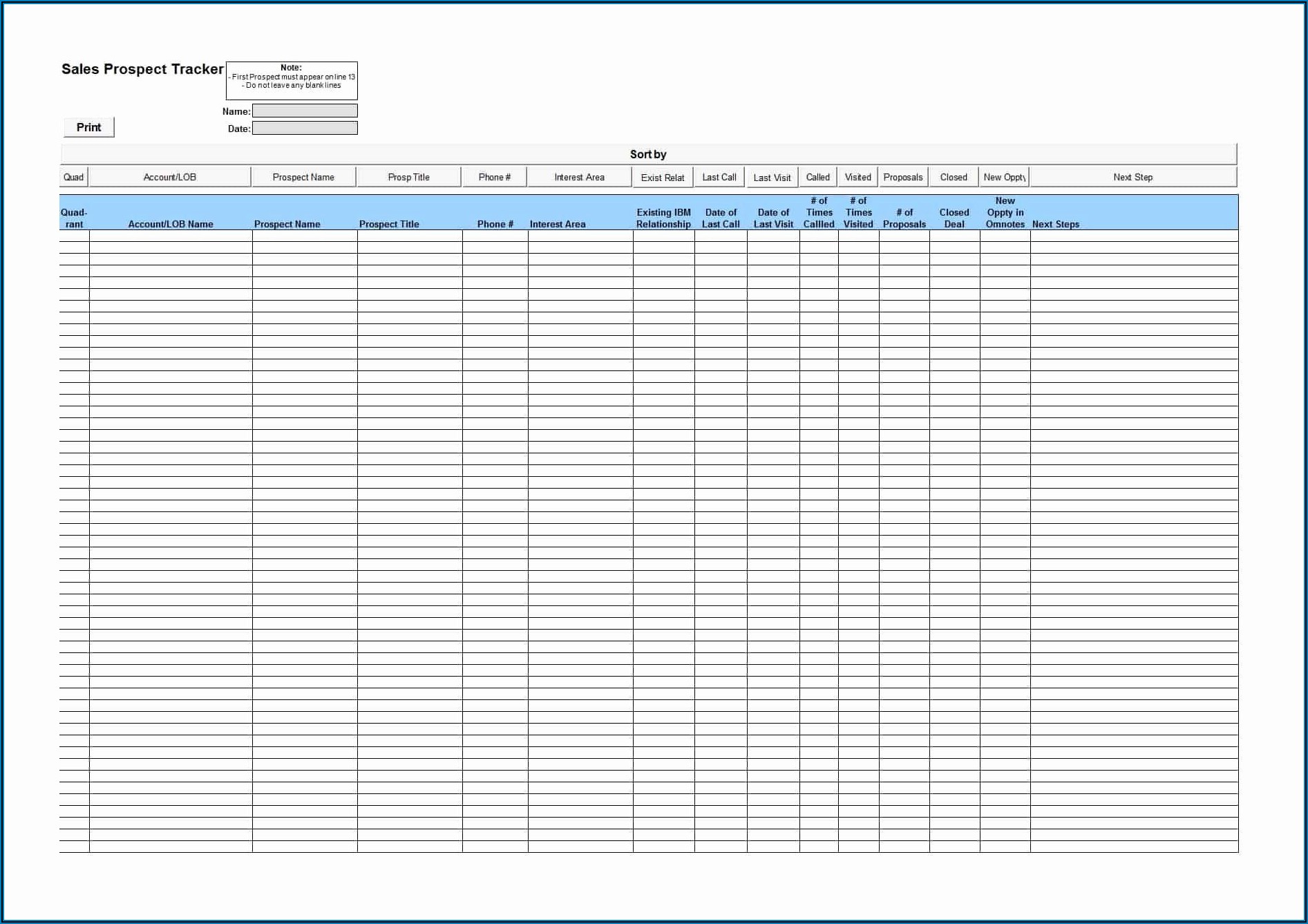 Sales Plan Template Excel