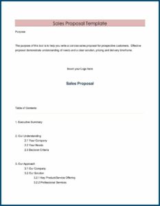 Sales Proposal Template Pdf