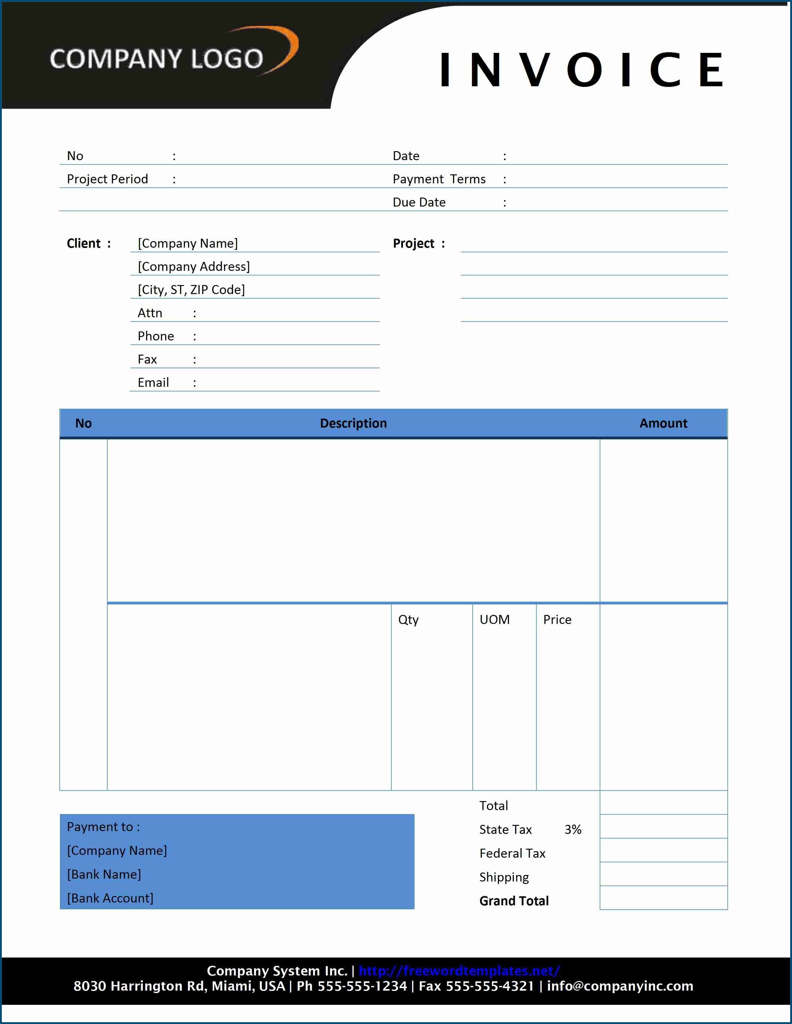 Sample Invoice For Consulting Services Word