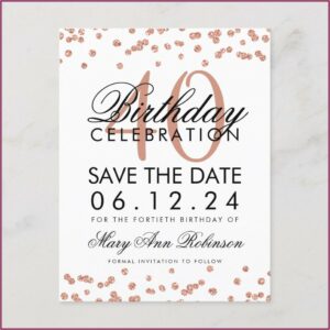 Save The Date Surprise Birthday Invitations