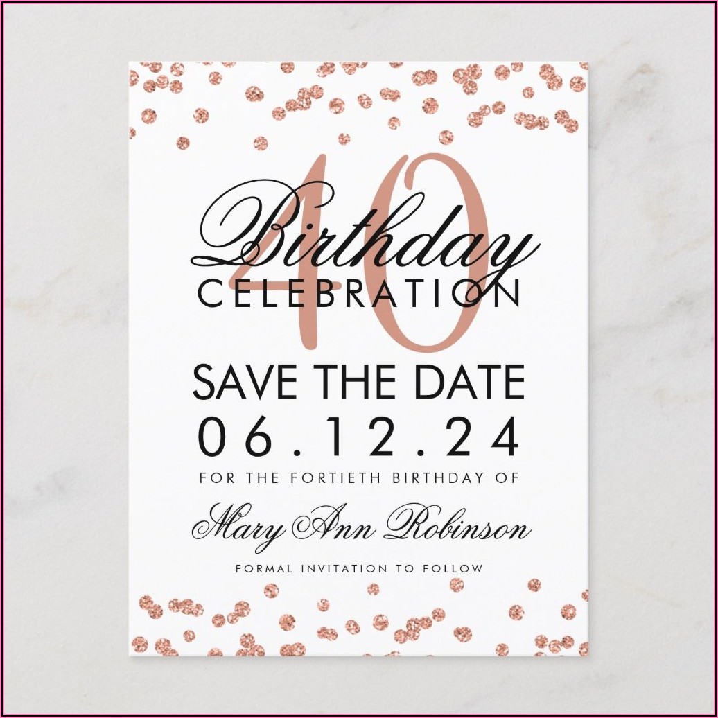 Save The Date Surprise Birthday Invitations