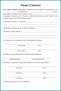 Self Employed Contract Template Canada