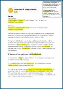 Self Employed Contract Template Pdf