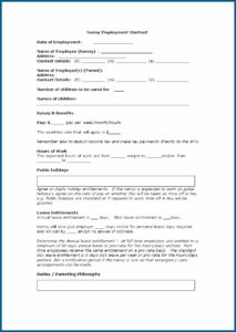 Self Employed Contract Template Word
