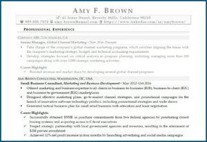 Self Employed Resume Summary Sample