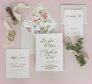 Semi Custom Letterpress Wedding Invitations