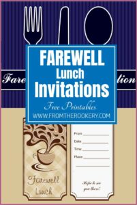 Send Off Lunch Invitation Email