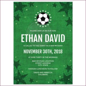 Soccer Bar Mitzvah Invitations