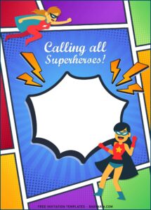 Superhero Birthday Invitation Templates