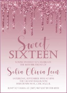 Sweet 16 Birthday Invitations Amazon