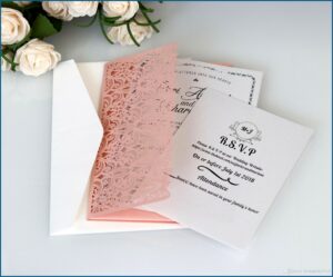 Tri Fold Wedding Invitations With Pocket