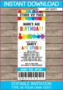 Vip Birthday Invitations Templates Free