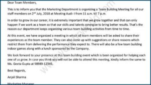 Virtual Team Dinner Invitation Email Template
