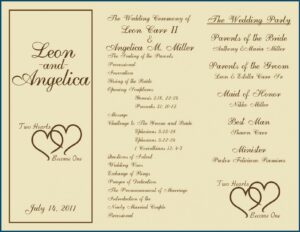 Wedding Ceremony Itinerary Template