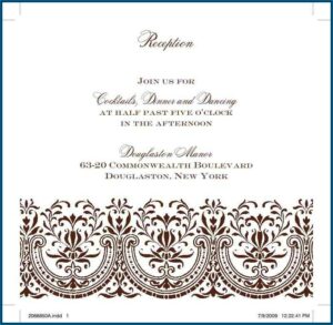 Wedding Cocktail Hour Invite Wording