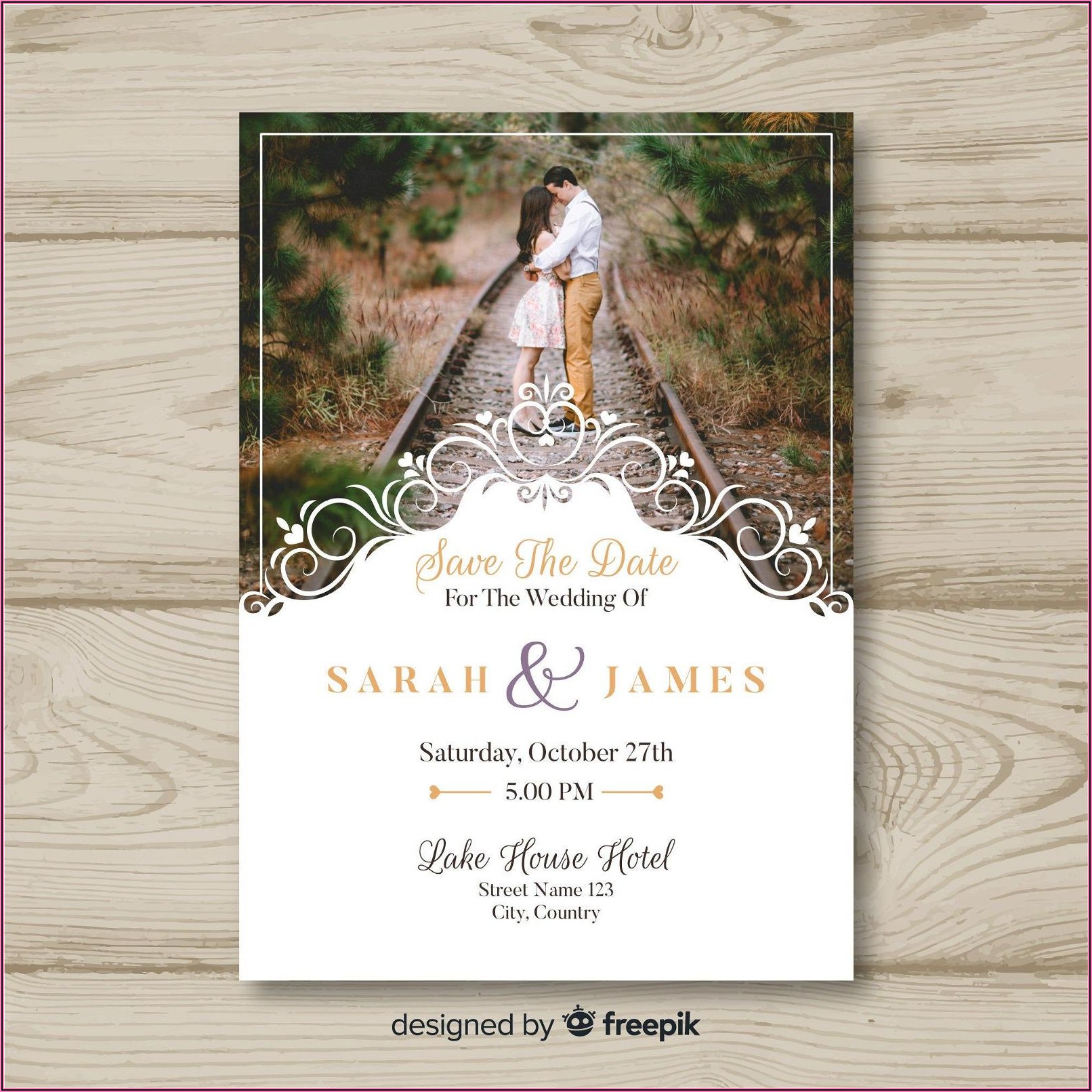 Wedding Invitation Card Illustrator Template