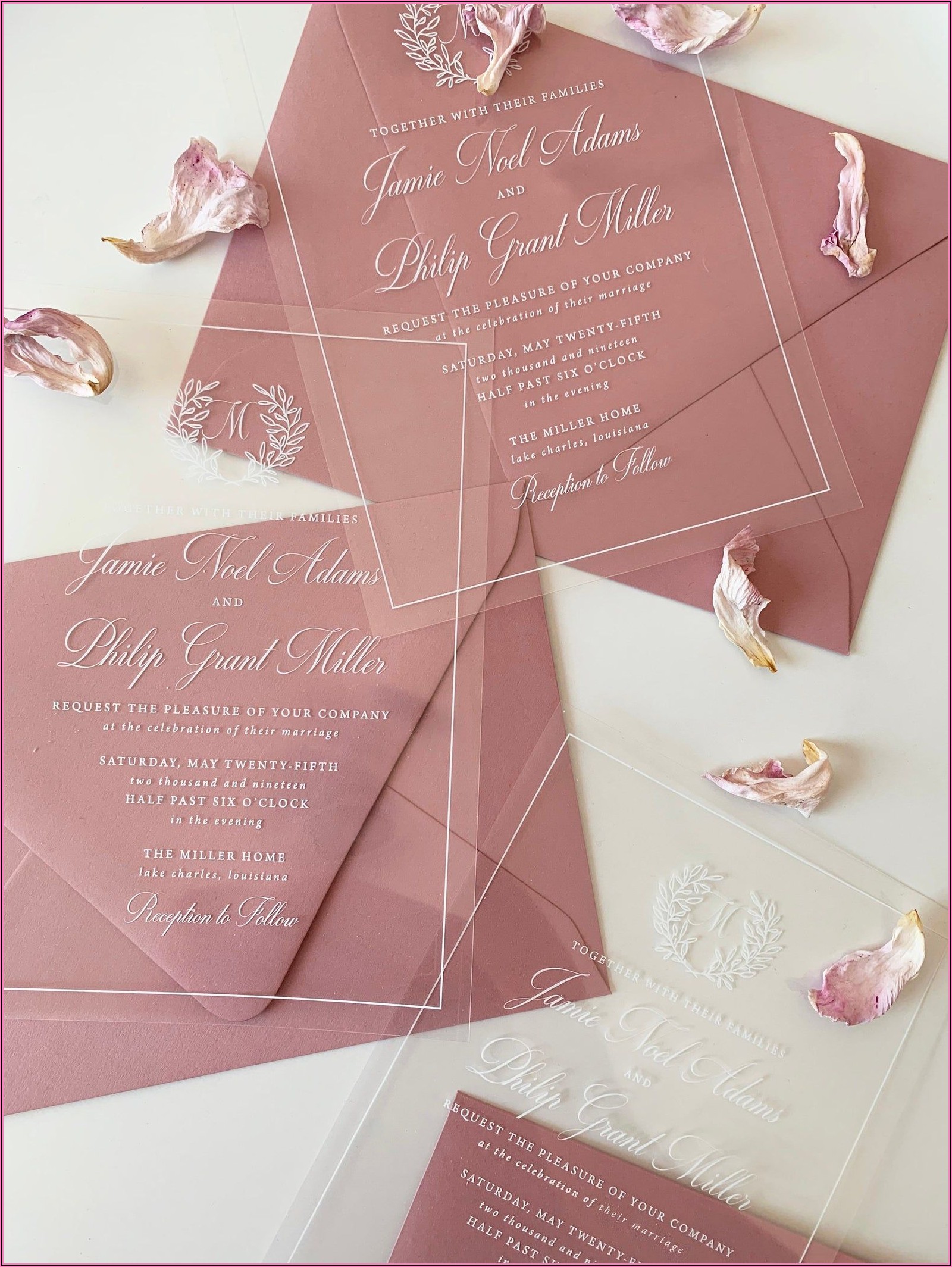 Wedding Invitation Transparent Paper