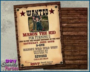 Western Birthday Invitation Templates