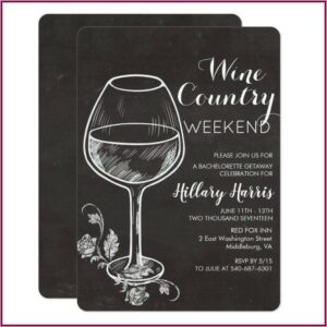 Wine Tasting Bachelorette Invitations