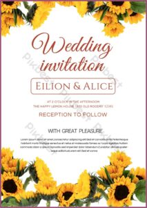 Yellow Wedding Invitation Card