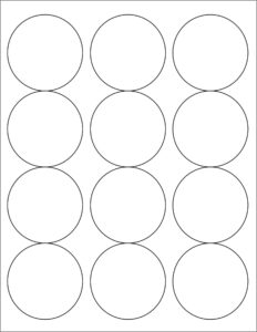2.5 Round Circle Label Template