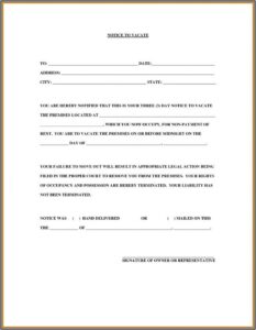 30 Day Eviction Notice Texas Sample