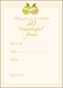 50th Anniversary Party Invitation Templates
