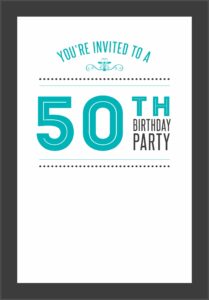 50th Birthday Party Invitation Template