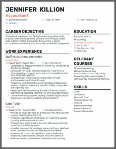 Accounting Professional Resume Format