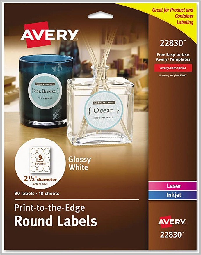 Avery 2.5 Circle Label Template
