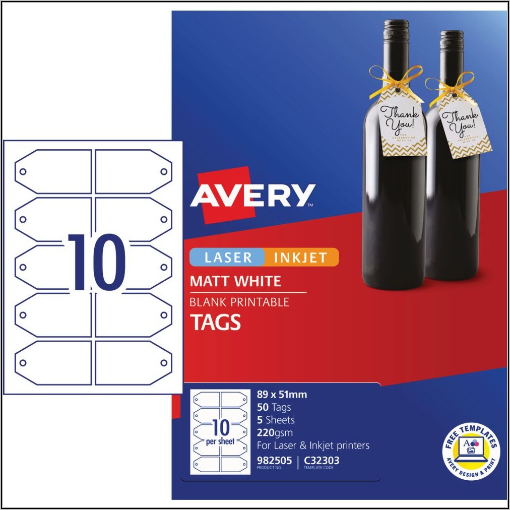 Avery Wine Bottle Label Template