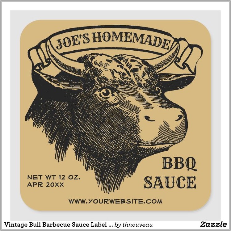Barbecue Sauce Label Template