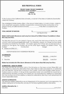 Bid Proposals Templates