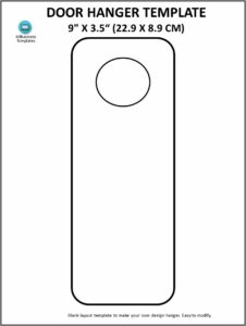 Blank Door Knob Hanger Template